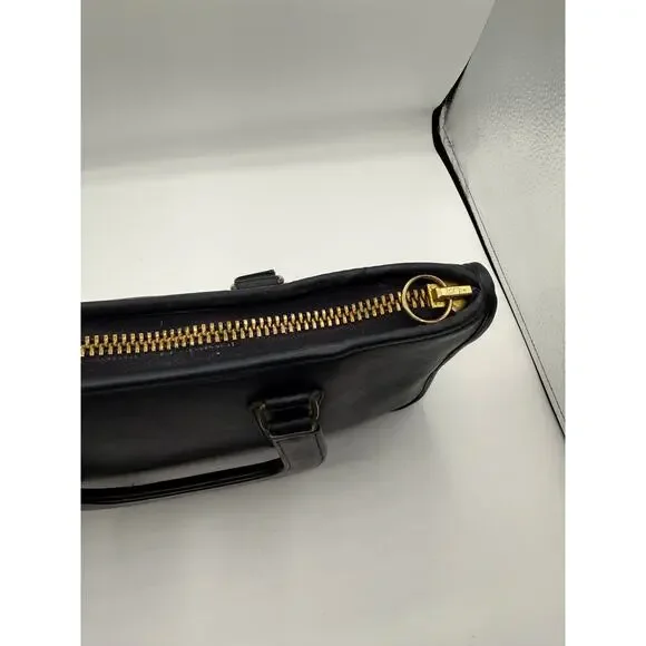 RARE NYC Vintage Coach Navy Slim Satchel Bonnie Cashin Era + Brass Tag - Picture 3 of 14